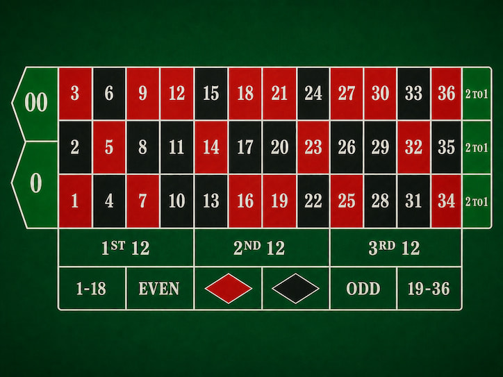 Betting Table American Roulette
