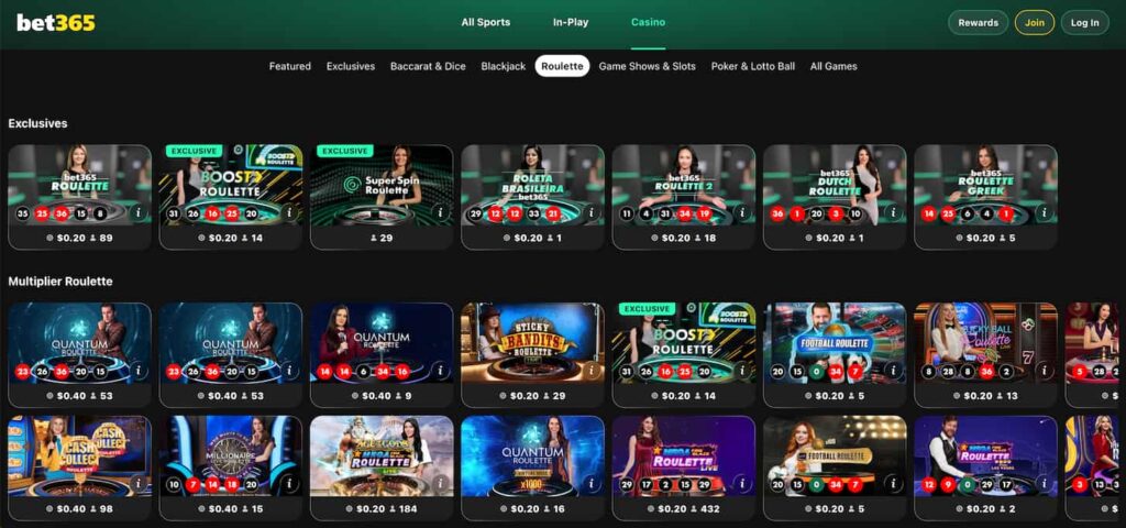 bet365 live roulette