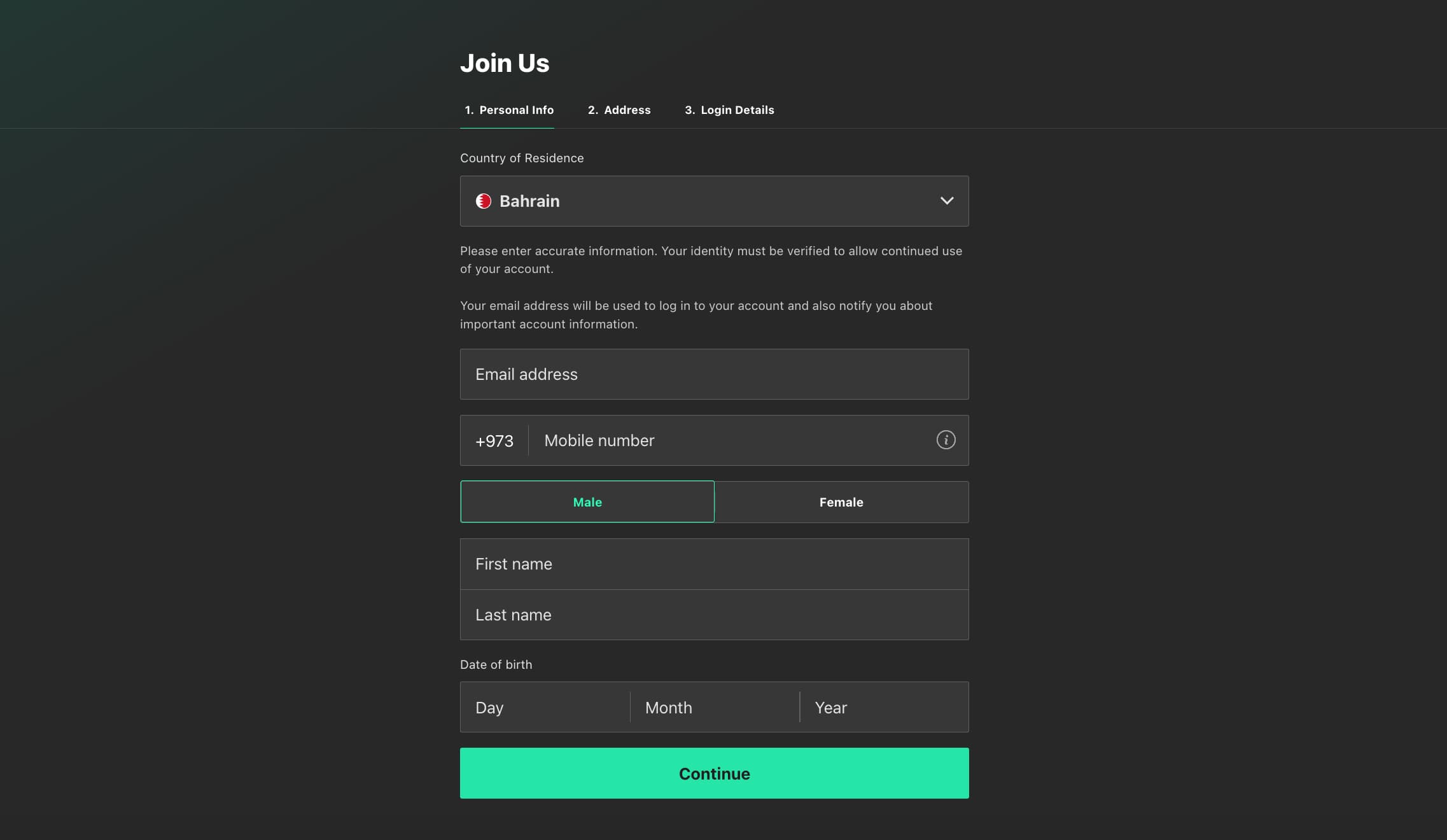 bet365 registration step1