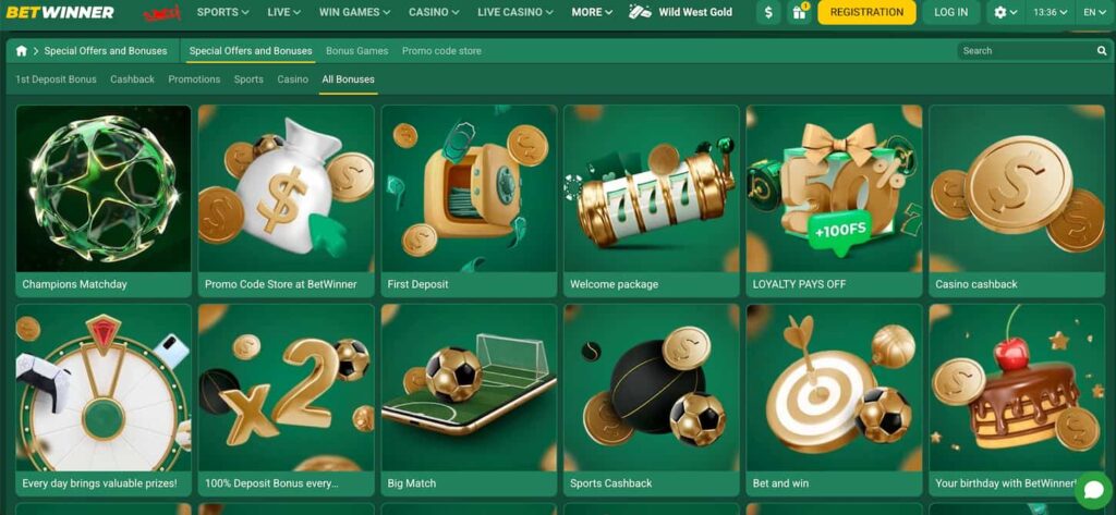betwinner bonuses EN